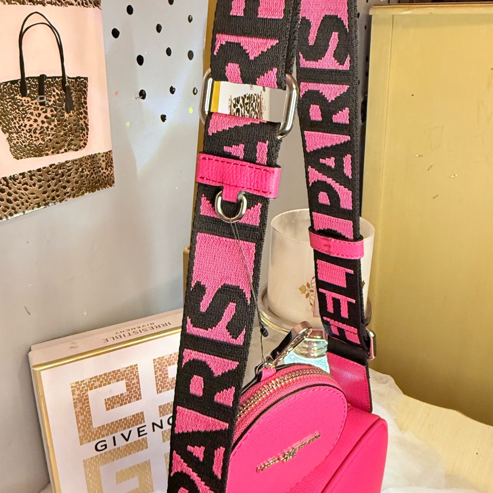 NWT Karl Lagerfeld Pink Crossbody Bag with matching coin purse - Picture 6 of 14